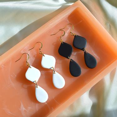 The Anna | Lightweight Elegant Handmade Clay Dangle Earrings by ClayJewelsByJules