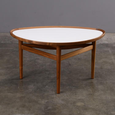 Finn Juhl Eye Table Coffee Table Walnut and White Laminate One Collection 