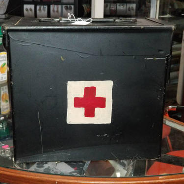 Vintage empty Ammo Box First Aid Kit. 