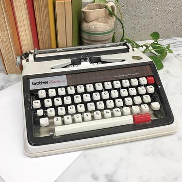 Vintage Typewriter Retro 1970s Brother + Echelon 79 + Automatic Repeat Spacer + Manual + Typing Machine + Portable + Home and Office Decor 