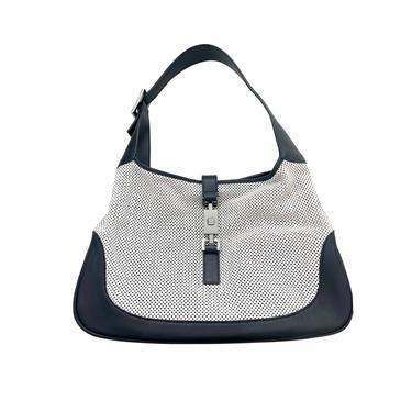 Gucci White Perforated Jackie Bag