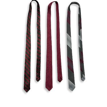 Lot of 3 ~ Vintage 1960s Neckties ~ Atomic / Striped ~ Rockabilly ~ Mod ~ Preppy ~ Ivy Style ~ Trad ~ Tie / Ties 