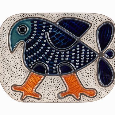 1968-70 Mari Simmulson Ceramic Plaque Bird Wall Sculpture Upsala Ekeby 8016M 