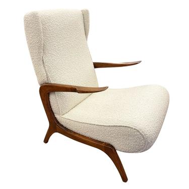 Italian Mid-Century Wingback Lounge Chair