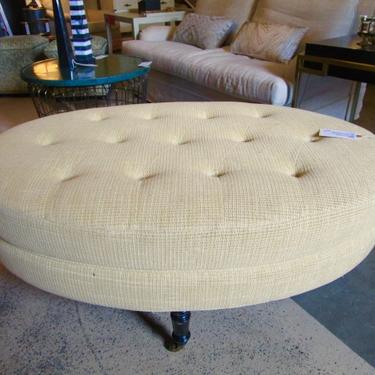 BUNGALOW OVAL TUFTED OTTOMAN ON CASTERS