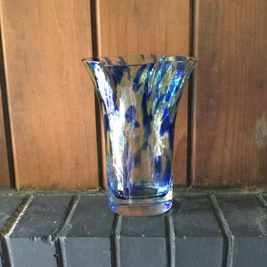 Vintage Flower Vase Sea Glasbruck Kosta Sweden Designed by Renate Stock 