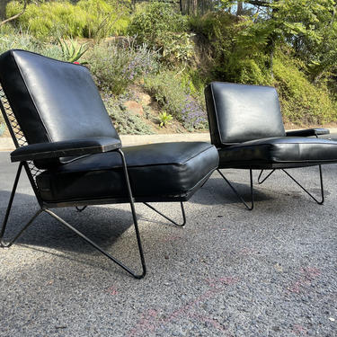 1950s Sculptural Lounge Chairs After Don Johnson for Pacific Iron 