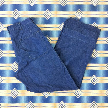 Size 32x32 Vintage 1940s US Navy USN Denim Dungaree Workwear Trousers Pants #2 