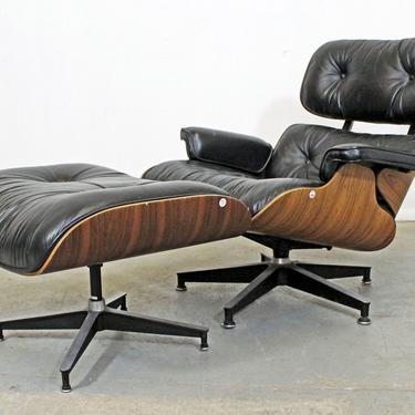 Mid-Century Modern Eames Herman Miller Rosewood Lounge Chair 670 &amp; Ottoman 671 