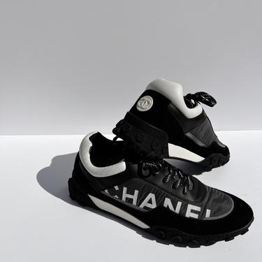 CHANEL Suede & Nylon Trainer Sneakers (41)