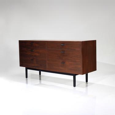 Mid Century Modern Dresser Walnut Harvey Probber - 6 Drawer 