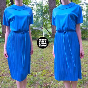 Super Comfy &amp; Chic Vintage 50s 60s Blue Nylon Traveler Dress 