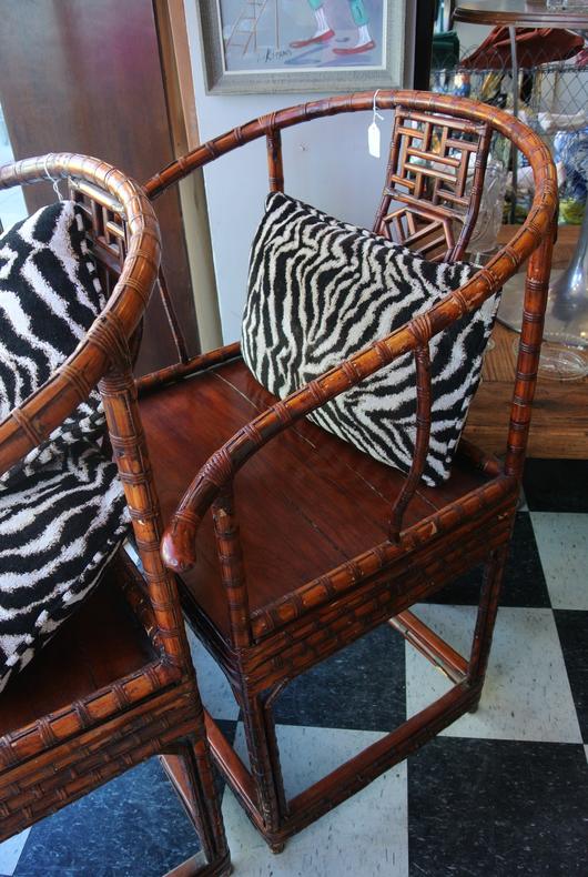 Stained rattan Chairs