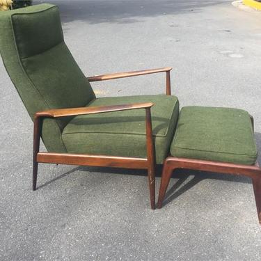 IB-Kofod-Larsen Selig Lounge Chair And Ottoman Danish Midcentury Modern
