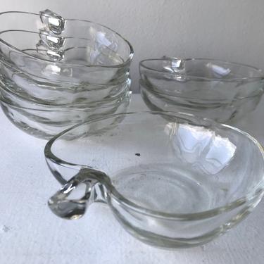 Apple Shaped Glass Dish Bowl 