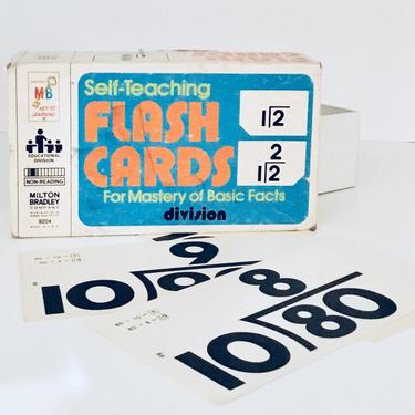 Vintage Flash Cards | Division Practice | Vintage Math Cards | Educational Cards | Kids Decor | Basic Math Practice | Teacher Gift | Signage 