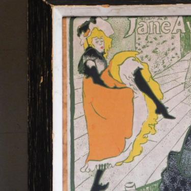 Vintage Framed Henri de Toulouse-Lautrec Silkscreen Print: Jane Avril