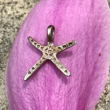 Vintage Sterling Silver Pendant Starfish Charm Ocean Sea Estate Jewelry 925 
