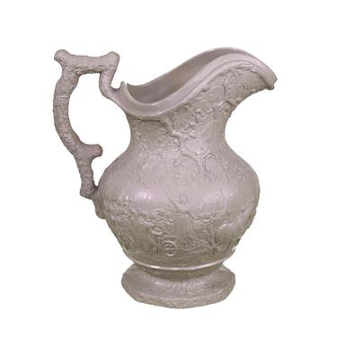 Early 19th C. English Salt Glazed Drabware Pitcher