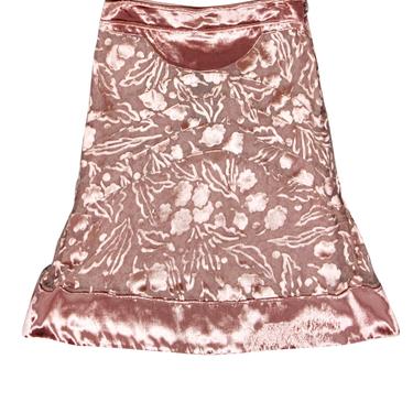 Marc Jacobs - Pink Velvet Floral Midi Skirt Sz 2
