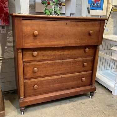 Solid cherry, empire style chest of drawers. 42.5” x 21.5” x 43.75”