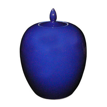 Simple Modern Handmade Plain Navy Blue Glaze Porcelain Vase Jar vs012S Blue 
