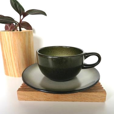 Vintage Heath Ceramics Sea And Sand Cup And Saucer, Edith Heath Saulsalito California Pottery - 2 sets available 