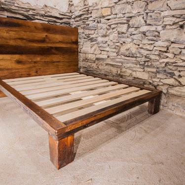The Lamplighter - Modern Platform Bed from Reclaimed Wood 