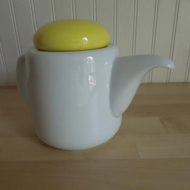 Teapot White Yellow Mod Toscany 