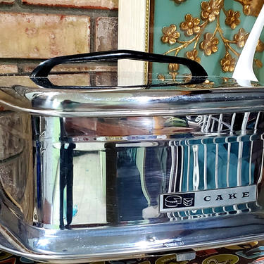 Mid Century Cake Carrier Tray 