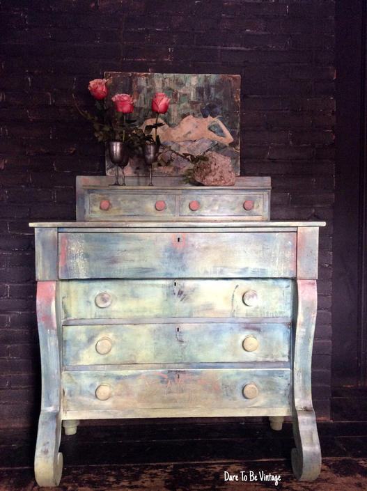 Bohemian Dresser Painted, How To Paint An Old Dresser Shabby Chic