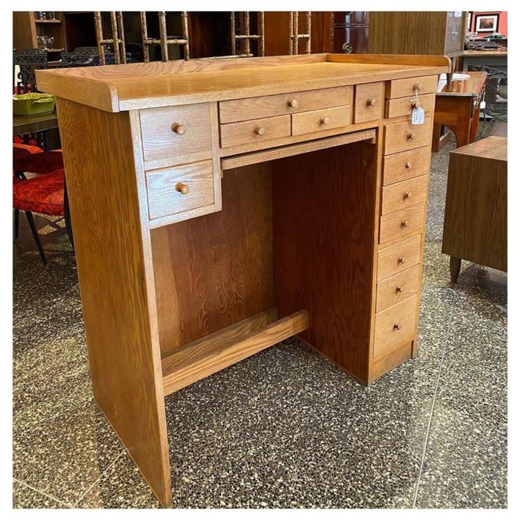 Solid wood / Oak wood / Jeweler’s desk 40” wide / 20” deep / 39” height 
