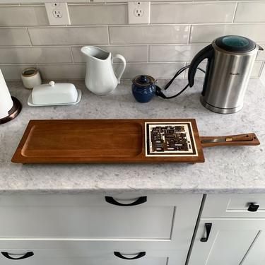 Vintage Georges Briard Charcuterie Board Cheese Board Serving Tray MCM 