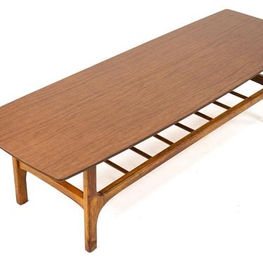 Surfboard Coffee Table With Slat Shelf