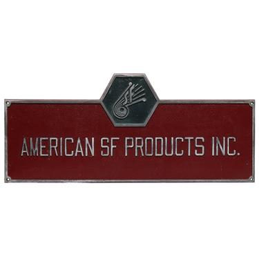 Aluminum American SF Products Sign