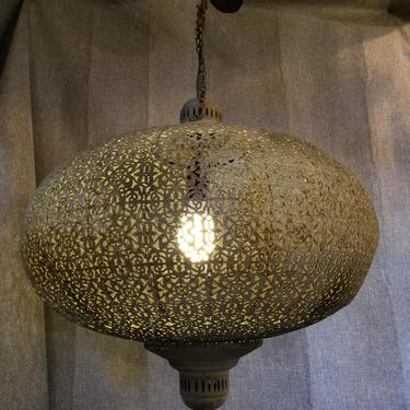 Moroccan Style Punched Steel Pendant Light