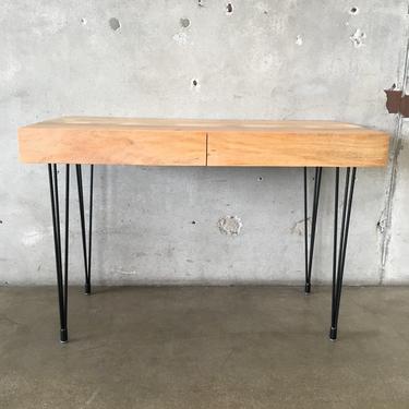 Mango Wood Desk with Hairpin Legs