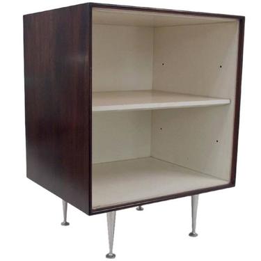 Mid Century George Nelson Rosewood Thin Edge Open Storage Cabinet, USA 1950s