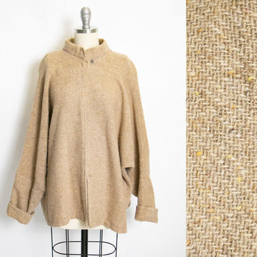 1980s Sweater Wool Woven Cardigan S 