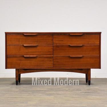 Walnut Mid Century Dresser by Hooker Furniture 