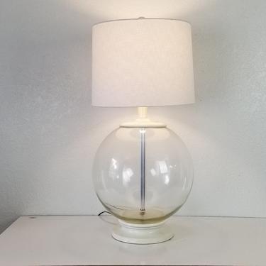 Mid-Century &amp;quot; Balloon &amp;quot; Shape Clear Glass Decorative Table Lamp. 