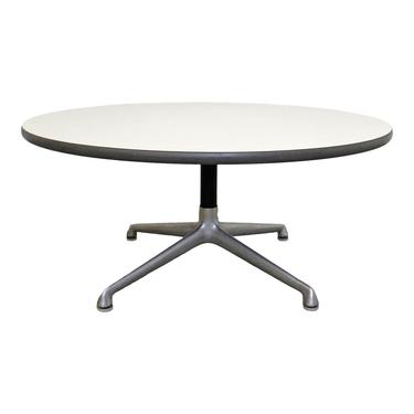 Mid-Century Modern Eames Herman Miller Low Round Accent Coffee Table 