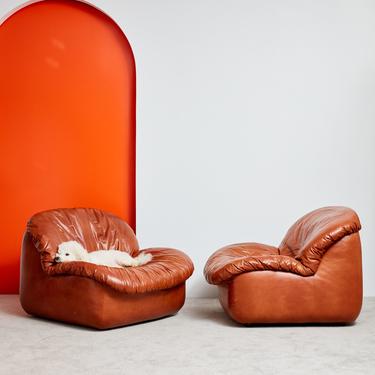 Pair of Leather Lounge Chairs
