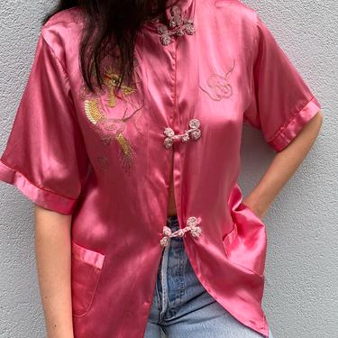 VINTAGE | EMBROIDERED DRAGON TOP