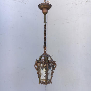 Foyer Pendant w/ Etched Glass