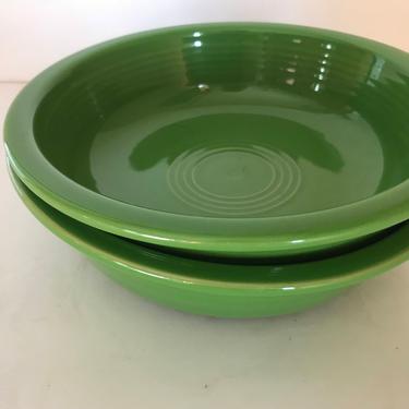 Vintage Fiesta Shamrock Green Cereal Bowls-6 3/4&amp;quot; Nappy Bowl- Excellent Condition 