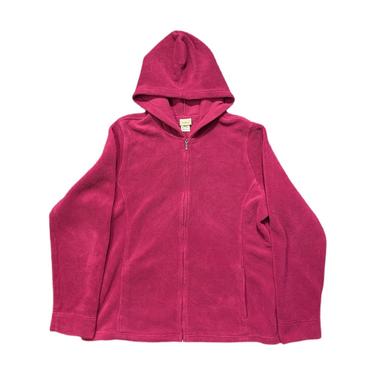 (L) LL Bean Violet Fleece Zip Up Jacket 111821 RK