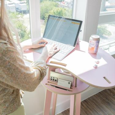 Standing Desk - Desk For Standing - Work Desk - Home Office - Kidney Table -Small Space Desk - Small Space Apartment - Work From Home Desk 