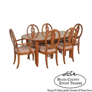Ethan Allen Country Colors Maple Dining Set Table & 6 Chairs 