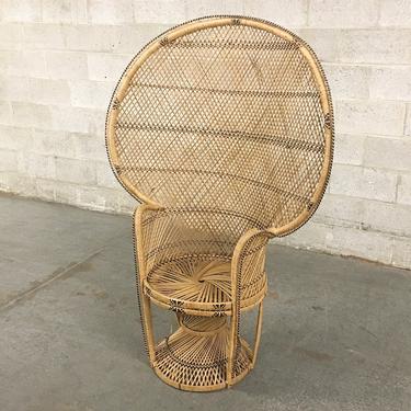 LOCAL PICKUP ONLY ———— Vintage Wicker Peacock Chair 
